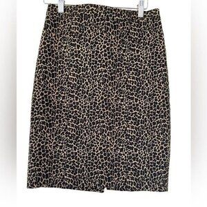 J. Crew Women’s Skirt 00 Leopard Pencil Mobwife